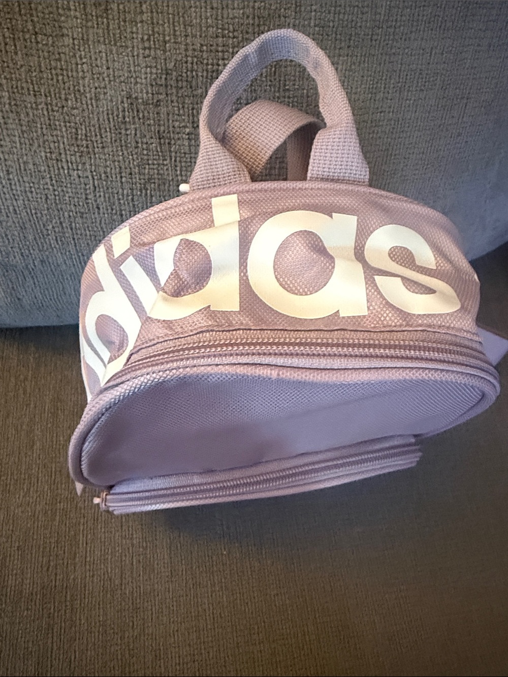 adidas Lilac Mini Backpack with White Trefoil - Picture 2 of 5
